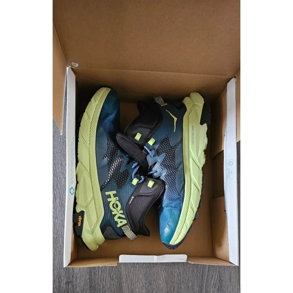 HOKA Men's Trail Code GTX‎ Hiking Boots, Blue Graphite, 14